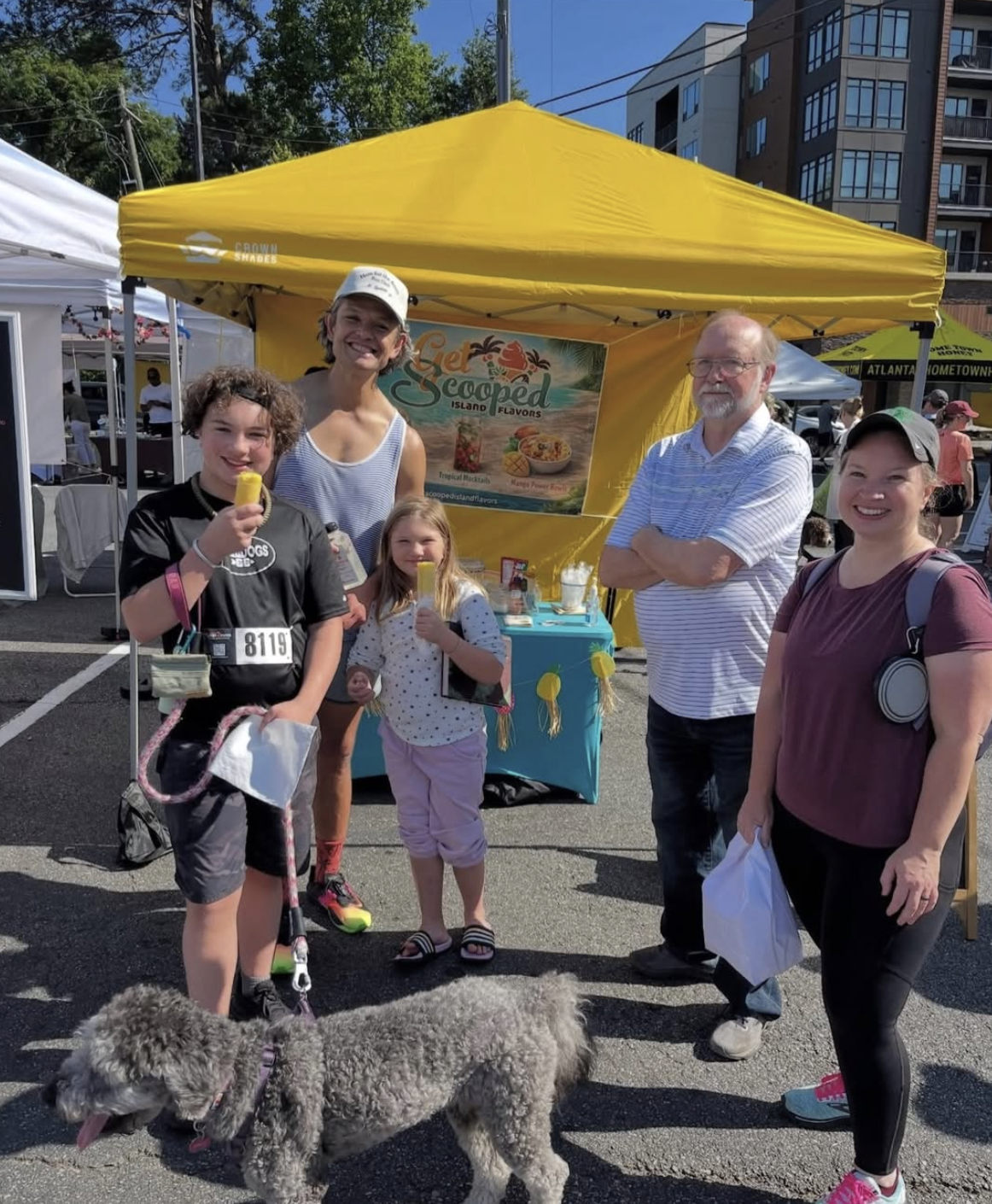Get Scooped Island Flavors pop-up setup